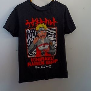 NARUTO Shippuden Men’s T Shirt Ichiraku Ramen Shop Black Anime.